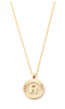 Circle INITIAL SQUARE CHARM NECKLACE 16'' - Final Sale