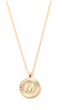 Circle INITIAL SQUARE CHARM NECKLACE 16'' - Final Sale