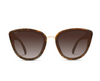 Aria Cateye Sunglasses  - Brown**