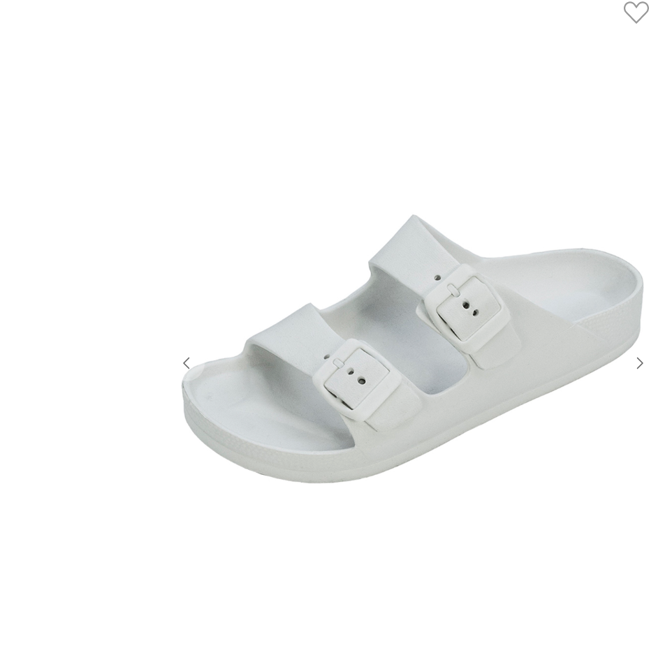 Double Buckle Rubber Sandal - Final Sale