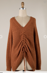 Reversible V-Neck Knit Sweater - Miracle - Final Sale