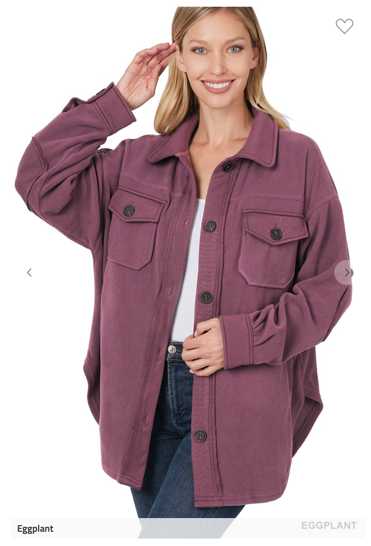 Sara's Steals and Deals Oversized Fleece Shacket - Part 1 - Final Sale