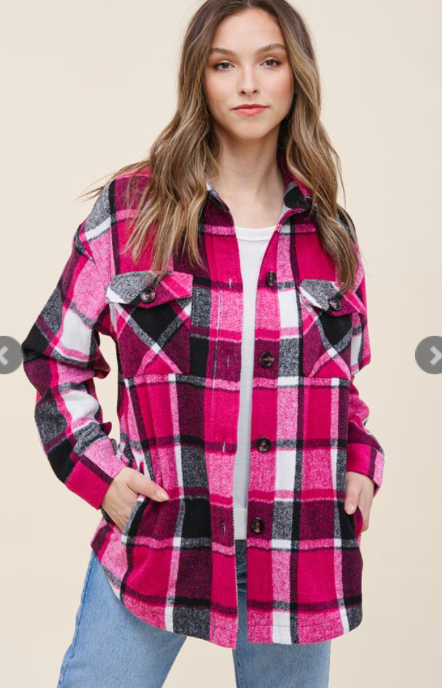 Feeling Fall Plaid Shacket