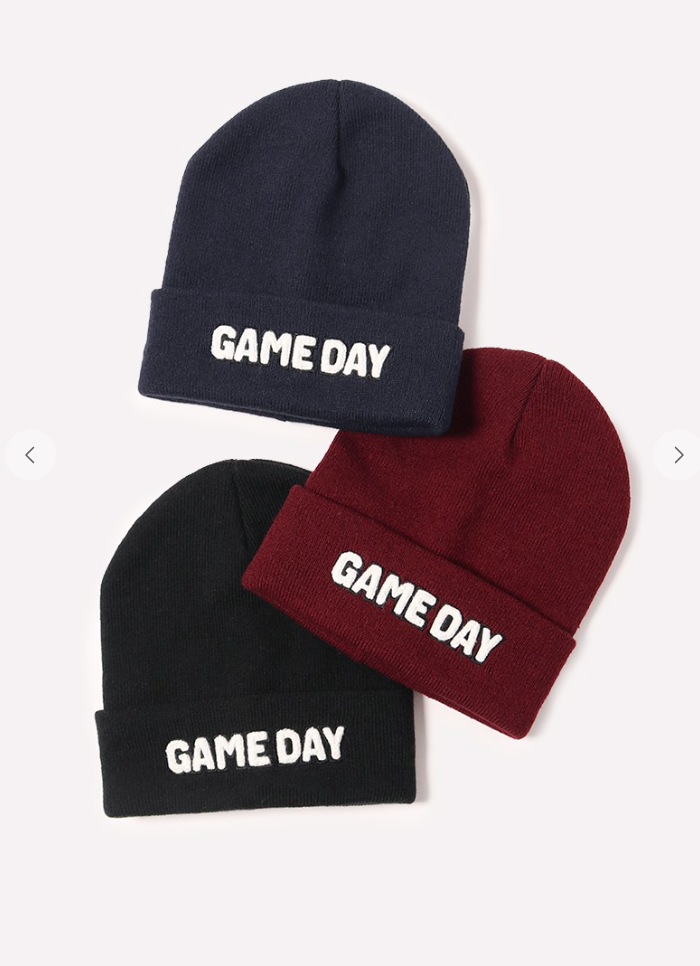 GAMEDAY Chenille Patch Knit Beanie**