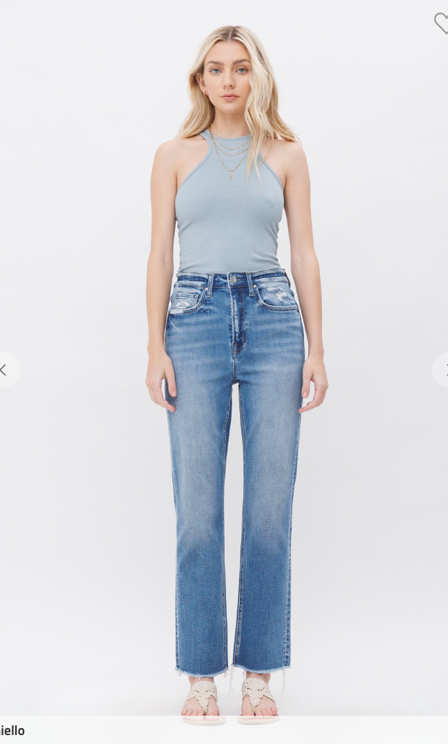 MICA Super Hise Rise Straight Leg Denim Jeans - Final Sale