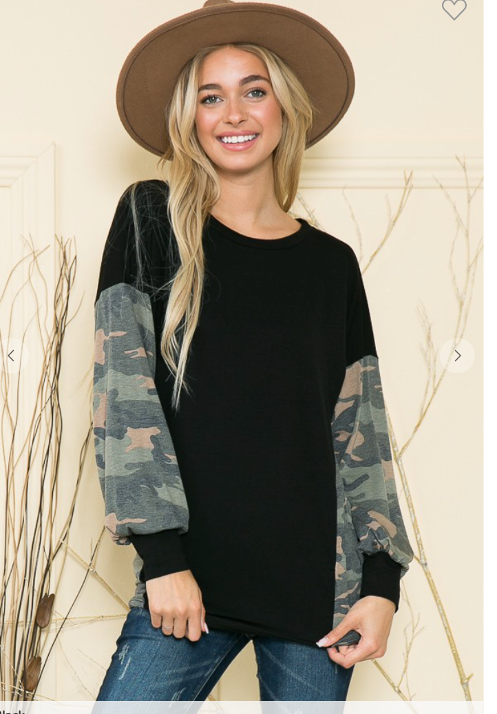 Camo Tunic Top - Final Sale