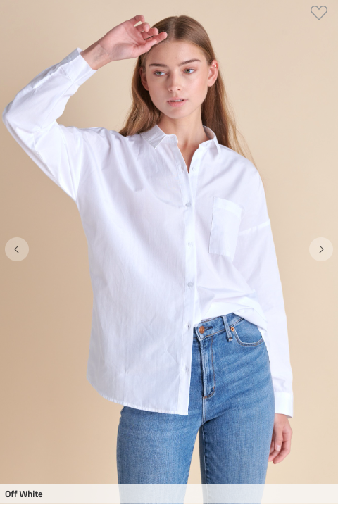 OVERSIZE BUTTON DOWN SHIRT - Final Sale