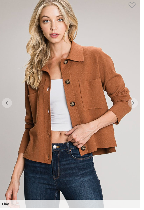 Cropped Knit Jacket - Final Sale