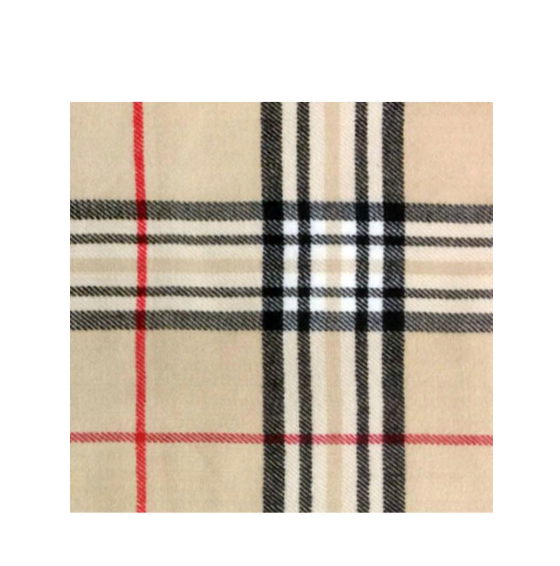 CASHMERE FEEL PLAID SCARF  ivory