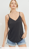 Stretch Solid V-Neck Sleeveless Tank Top - Final Sale