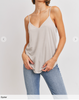 Stretch Solid V-Neck Sleeveless Tank Top - Final Sale