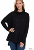 black high low thermal tunic 