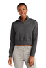 1/2 Zip Mockneck Cropped Sweatshirt