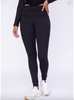 Melange High-Waist Leggings with Swoop Seams - Mono B - Final Sale