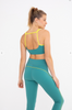 Open Back Color Block Sports Bra  BY Mono B