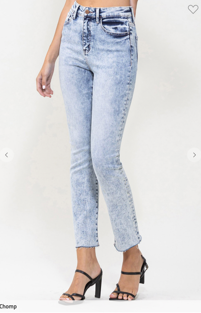 Super High Slim Straight Leg Denim Jeans by Vervet