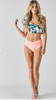 One Shoulder Printed Two Piece Bikini Swimsuit