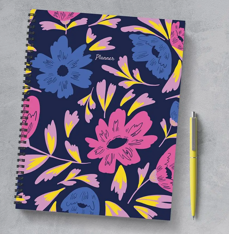 Bright Blooms Large Weekly Monthly Planner - Final Sale