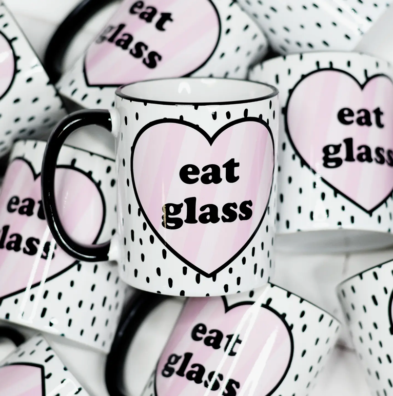 Eat Glass Valentine's Ceramic Mug