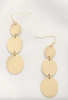 DROPS ROUND SATIN METAL EARRINGS