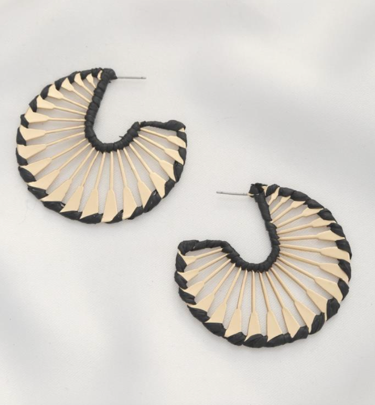 OPEN CIRCLE THREAD WRAPPED EARRING - Final Sale