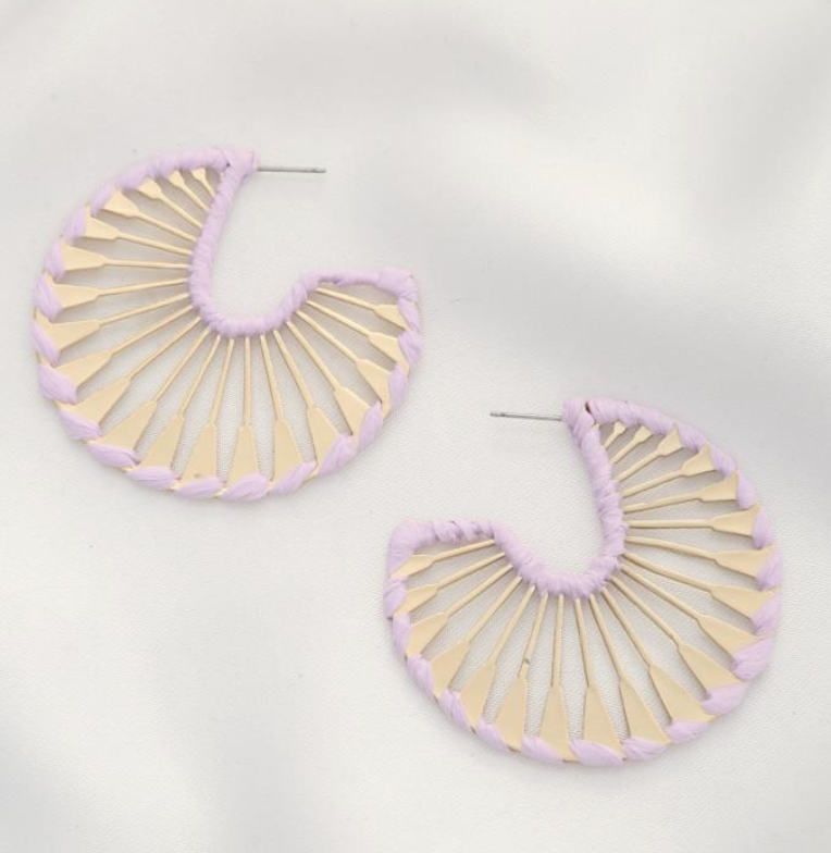 OPEN CIRCLE THREAD WRAPPED EARRING - Final Sale