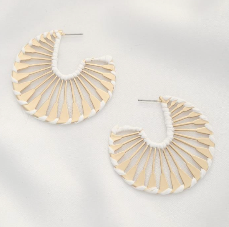 OPEN CIRCLE THREAD WRAPPED EARRING - Final Sale