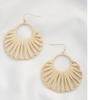 RAFFIA WRAPPED DANGLE EARRING