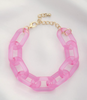 pink SODAJO OVAL LINK BRACELET