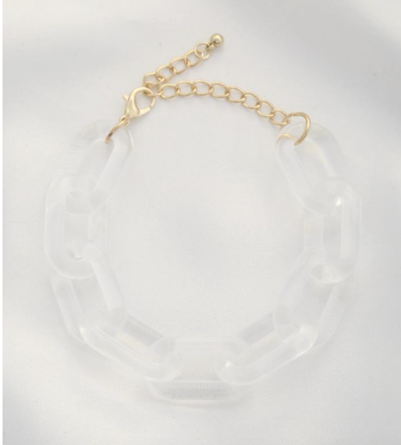 clear SODAJO OVAL LINK BRACELET