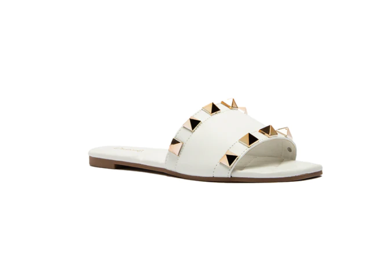 Studded Band Slide Sandal