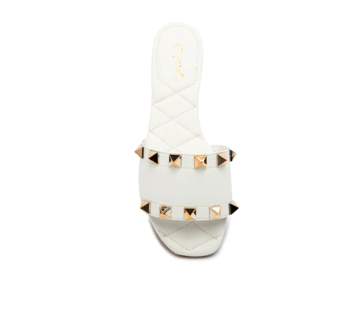 Studded Band Slide Sandal