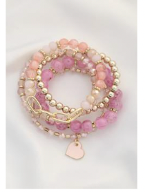 Multi Heart Beaded Bracelet - Final Sale