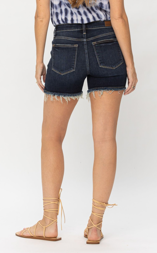 Judy Blue Highwaisted Distressed Denim Shorts - Final Sale