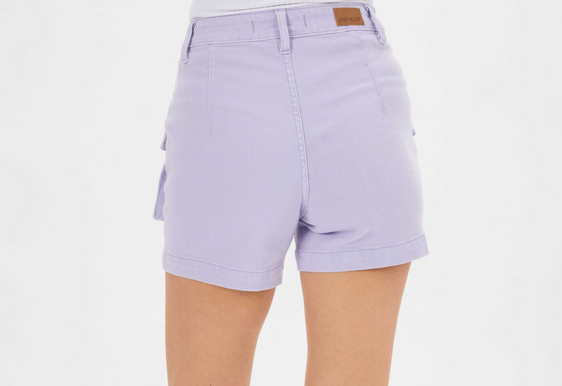 Lavender Cargo Shorts by Judy Blue Small