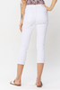 Judy Blue Mid Rise Pure White Denim Capri - Final Sale