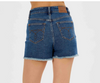 Judy Blue HW Vintage Wash Cutoff Denim Shorts