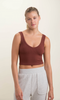 Ribbed Seamless Cropped Tank Top by Mono B