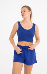 Ribbed Seamless Cropped Tank Top by Mono B