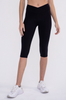 Crossover Waist Capri Leggings by Mono B