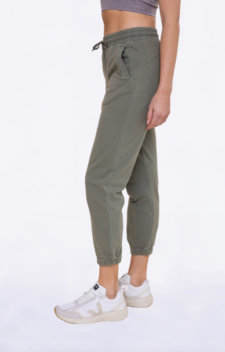 Swoop Back Twill Jogger