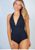 V-neck Halter One Piece Swimsuit by White Birch