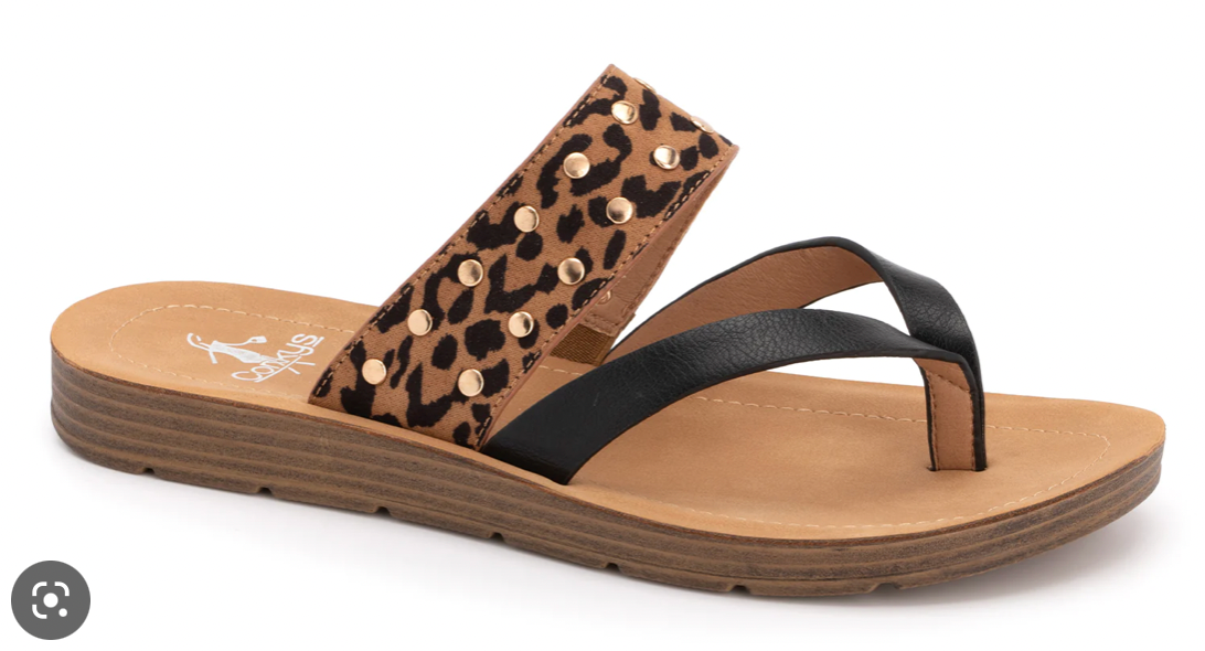 Good Luck Cheetah Sandal by Corkys - Final Sale