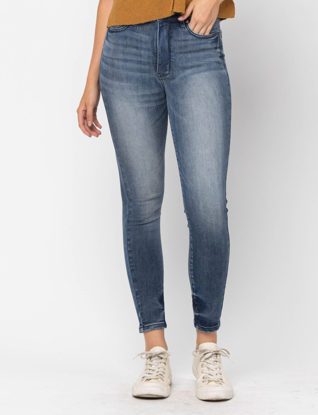 Judy Blue High Rise Tummy Control Denim Skinny Jeans - Final Sale