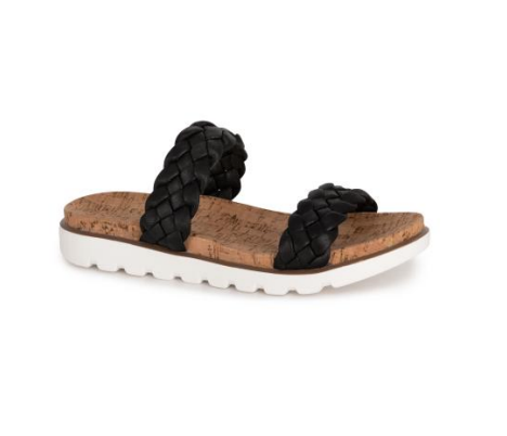 CORKYS Moonlight Braided Sandal -Black - Final Sale