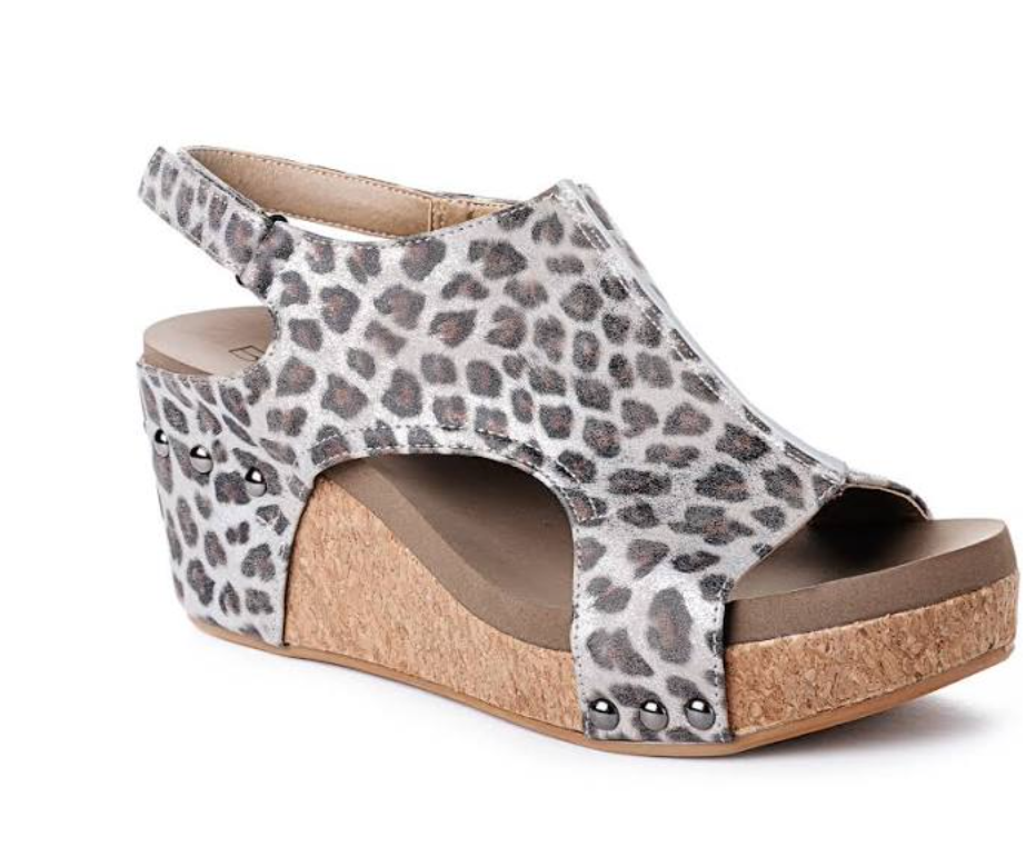 CORKYS Carley Sandal - Silver Leopard | FINAL SALE