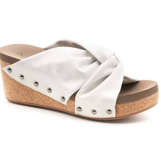 CORKYS Cheerful Wedge Sandel - White | FINAL SALE