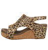 Carley Gold Leopard Wedge