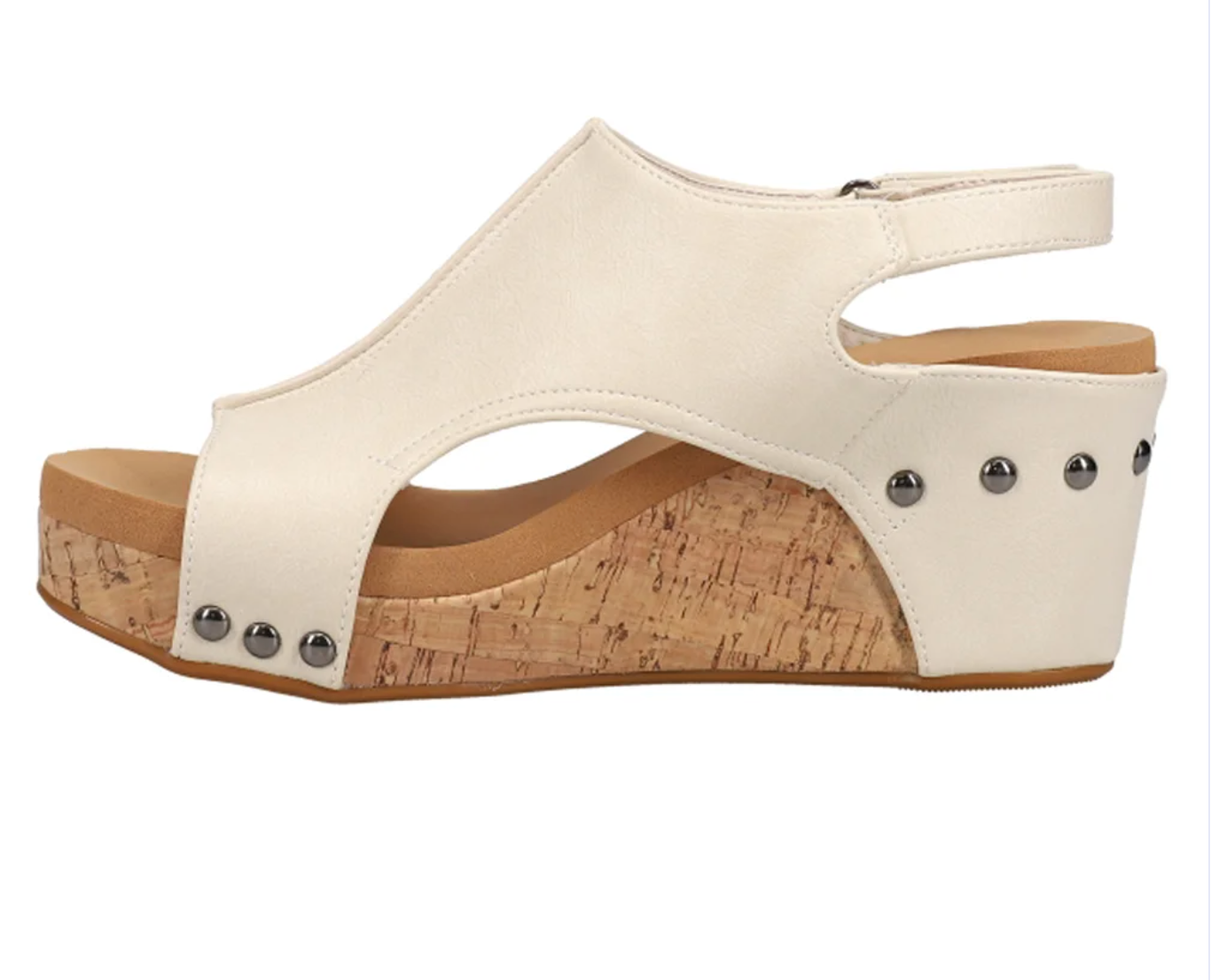 Carley Cream Wedge - Final Sale