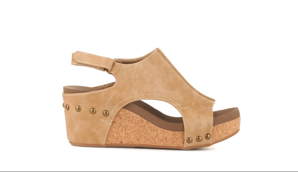 Carley Taupe Smooth Wedge